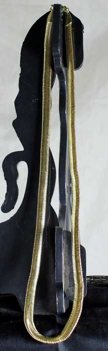 Costume Jewellery - Gold Necklace - Snake Shape