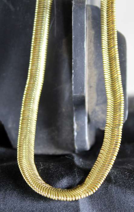 Costume Jewellery - Gold Necklace - Snake Shape