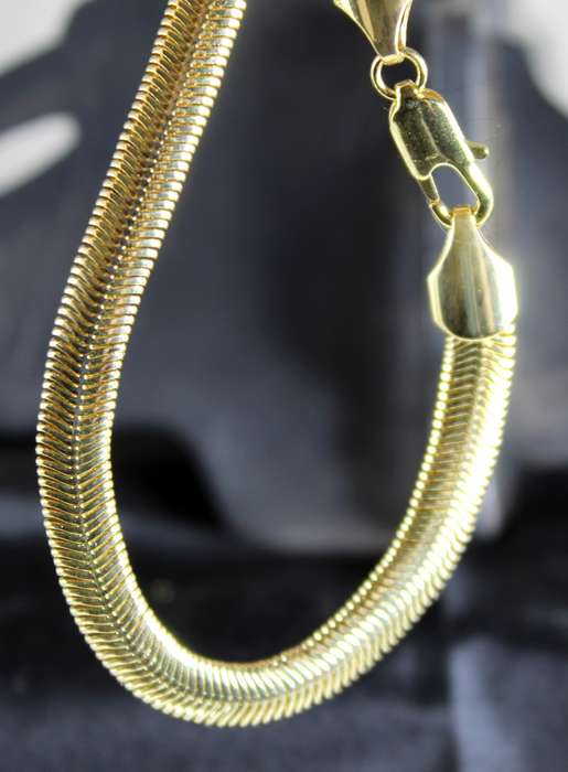 Costume Jewellery - Gold Necklace - Snake Shape