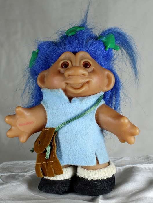 Vintage Olga P Tiddle Dam troll doll - wisdom