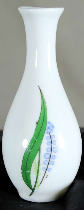 Small Chinese glass bud vase