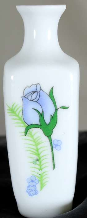 Small Chinese glass bud vase
