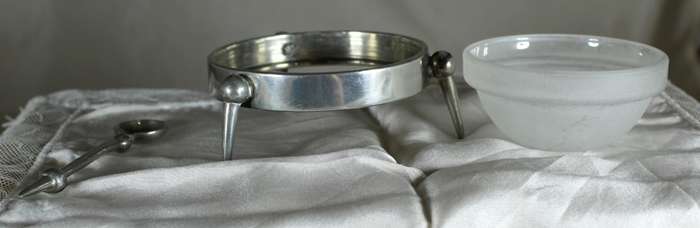 Silver plated and glass salts