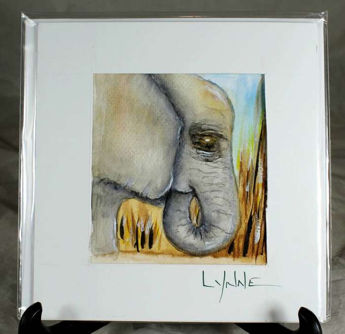 Lynne Jackson - elephant - watercolor greeting card