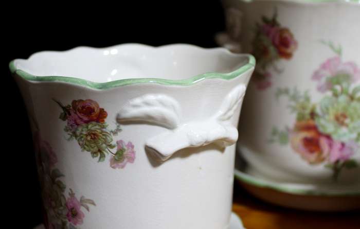 Set of three Royal Winton planters