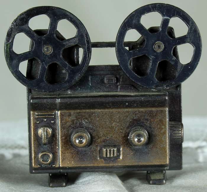 Miniature brass pencil sharpener - movie projector