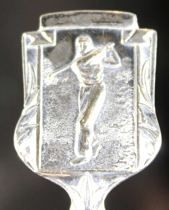 Souvenir teaspoon - Golfer (EPNS)