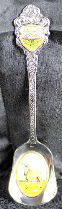 Souvenir sugar spoon - Monk`s Cowl