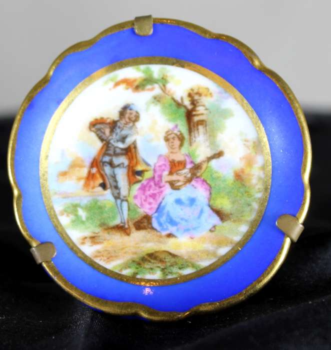 Limoge display plate - Victorian music scene
