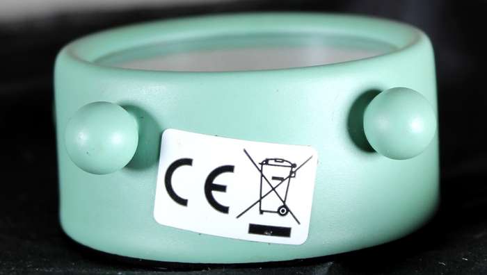 Miniature working green alarm clock