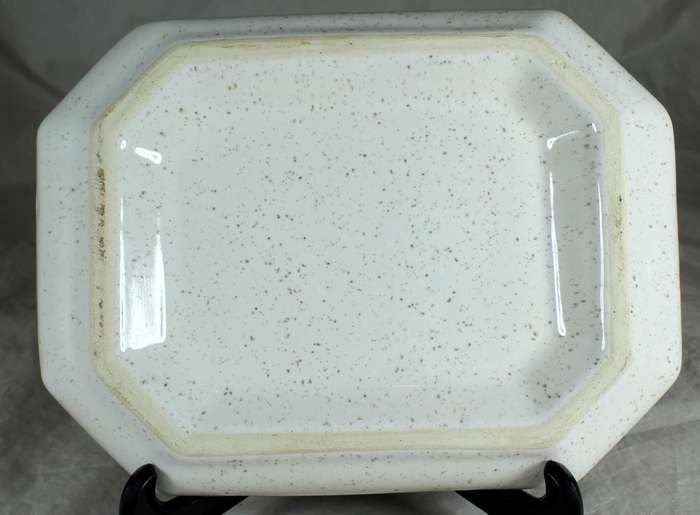 Stoneware gravy boat & plate