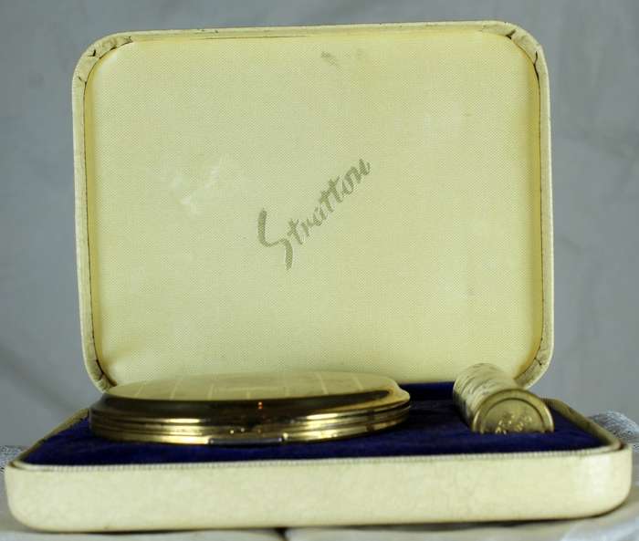 Stratton Powder Compact & Lipstick Holder in Case