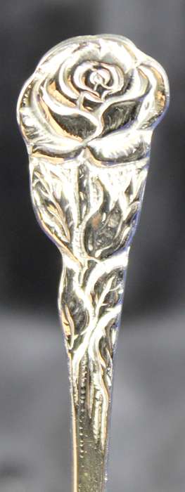 Souvenir Teaspoon - Rose Embossed