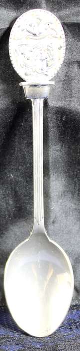 Souvenir tea spoon - embossed tiger