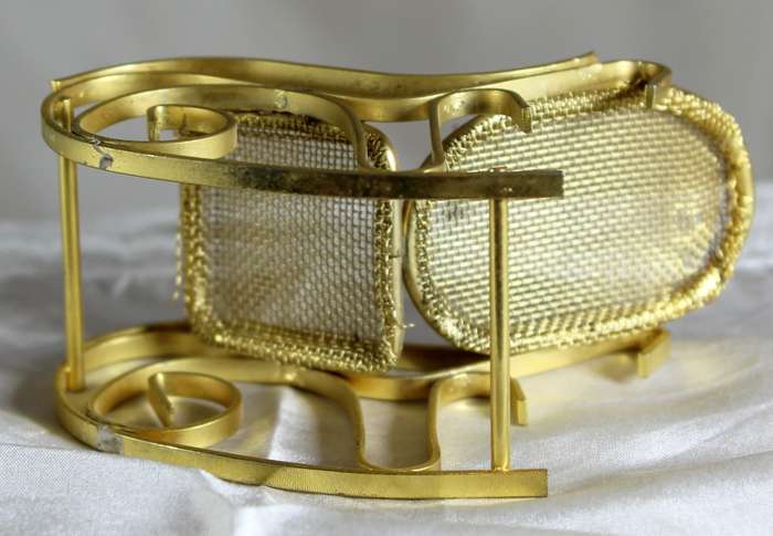 Vintage brass doll house rocking chair