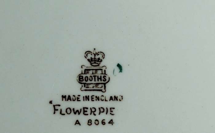 Booths - Flower Pie - A8064 fish plate