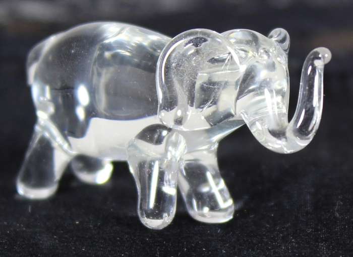 Small Glass Elephant