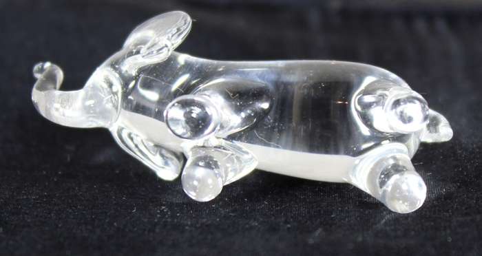 Small Glass Elephant