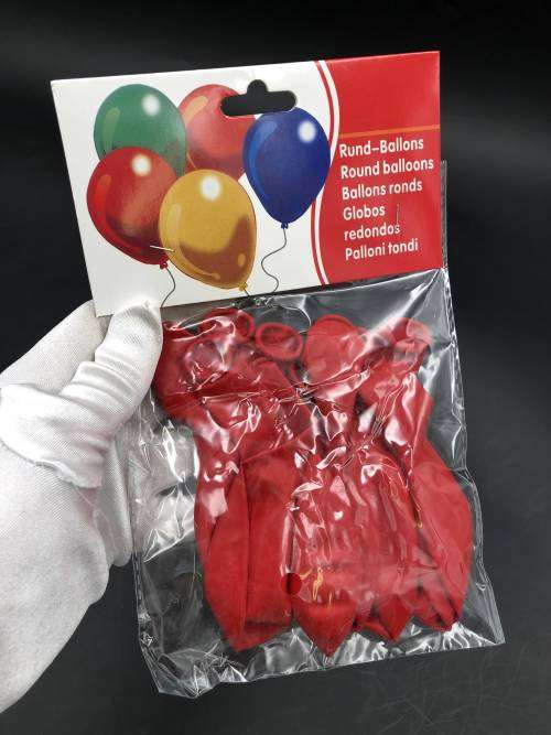 10 pcs pure color balloons 2.5g 25cm red