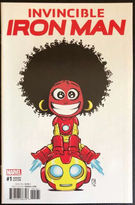 Invincible Iron Man #1 (2017) - 1st app. of Riri Williams as Ironheart - Skottie Young Variant