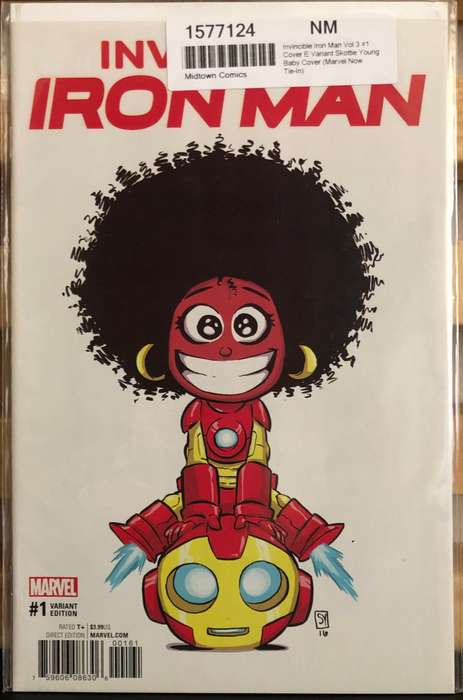 Invincible Iron Man #1 (2017) - 1st app. of Riri Williams as Ironheart - Skottie Young Variant