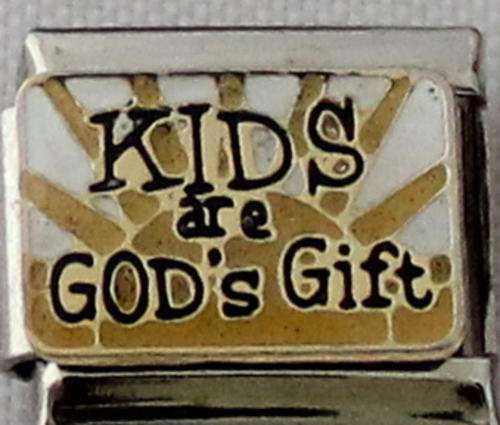 **Christmas Special** Italian charms - Kids are God's Gift (Fits Nomination)