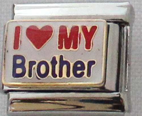 Italian charms - I Love My Brother (Fits Nomination)