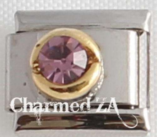 Italian charms - Round Birthstone June (Fits Nomination)