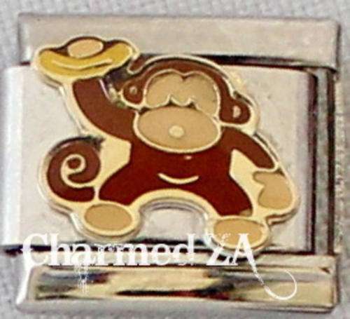 *Christmas Special* Italian charms - Monkey holding banana (Fits Nomination)