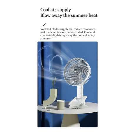 Portable Rechargeable Desktop Clamp Fan