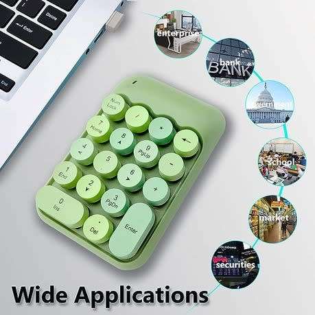 Cute 18-Round Keys Numeric Keypad with 2.4G Mini USB Receiver