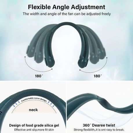 Mini Hanging Bladeless Neck Fan - USB Rechargeable