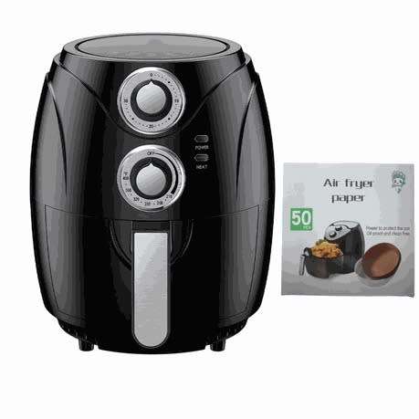 5L Electric Air Fryer Oil Free Quick Cook & 50 Piece Air Fryer Paper