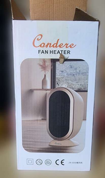 Small Desktop Electric Heater Home PTC Instant Energy-saving Heater - White