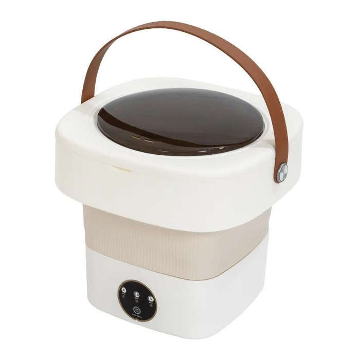 Mini Portable Foldable Washing Machine With Rotary Dryer - White