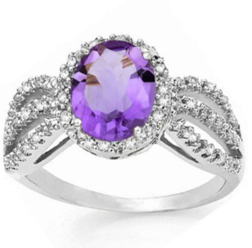The Kavanaghs Collection - Magnificent 2.28cts Amethyst and Diamond Ring