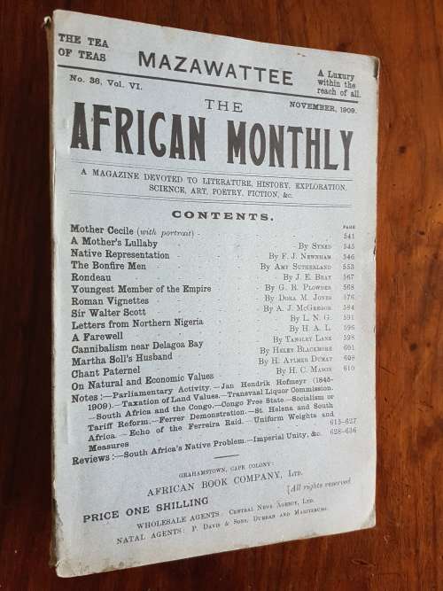 The African Monthly No 36, Vol VI November, 1909