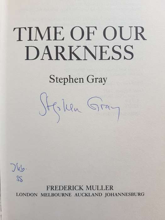 Signed Copy - Time of Our Darkness - By Stephen Gray