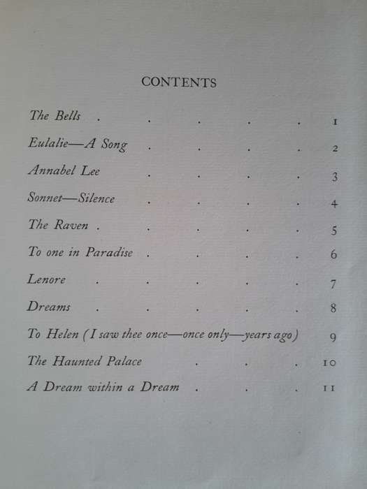 Signed Limited Edition - The Bells and Other Poems by Edgar Allan Poe Illustrations by Edmund Dulac
