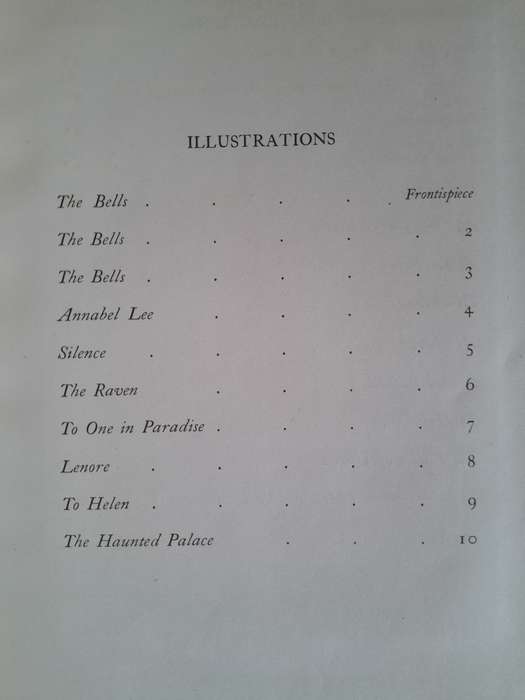 Signed Limited Edition - The Bells and Other Poems by Edgar Allan Poe Illustrations by Edmund Dulac