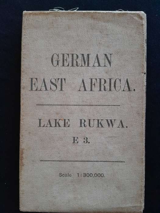German East Africa - Lake Rukwa - E3 - Scale 1:300,000 Folding Canvas-Backed Map
