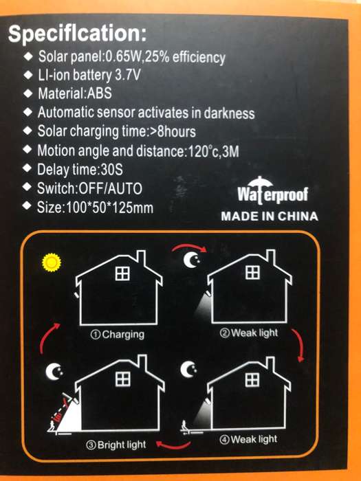 30 LED SOLAR SENSOR LIGHT