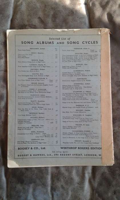 Four Indian Love Lyrics Laurence Hope Boosey& Co. 1903 Sheet Music