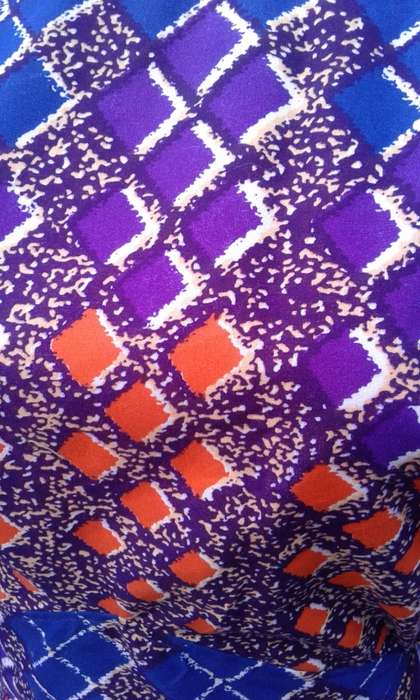 Original African Wax Print Cocktail Dress 1960s Vogue Design Size 16