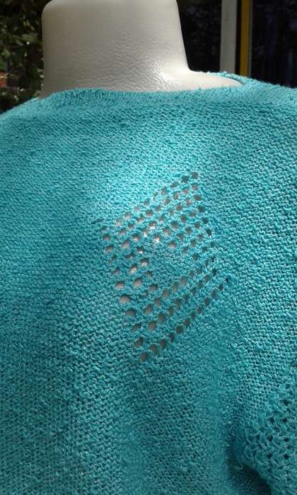 Original 1980s Vintage Turquoise Knit Top Long Sleeves