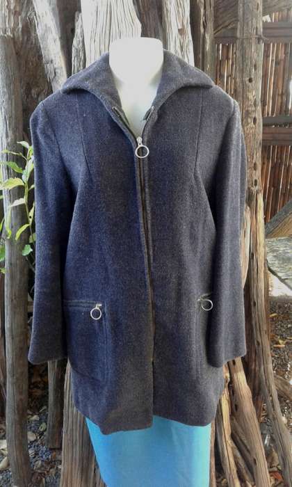 Vintage Anthrazite Wool Jacket Size 10 to 12