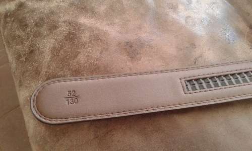Adjustable Automatic Brown Leather Belt With Black And Gold Jaguar Buckle length 1.35m
