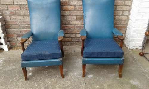 Two Mid Century Modern Original Parker Knoll Armchairs Original Cond. Not Restored OWN COLLECTION