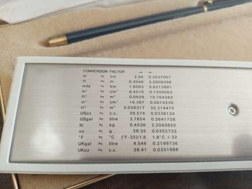 Soncor De Luxe Model No. 22 Electric Calculator And Ruler With Matching Pen In De Luxe Box