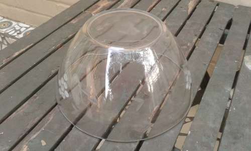 Vintage 1940s Handcut Grapes And Leaves Crystal Glass Bowl